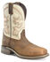 Image #1 - Double H Men's 10" Hingham Deep Scallop Work Boots - Composite Toe, Tan, hi-res