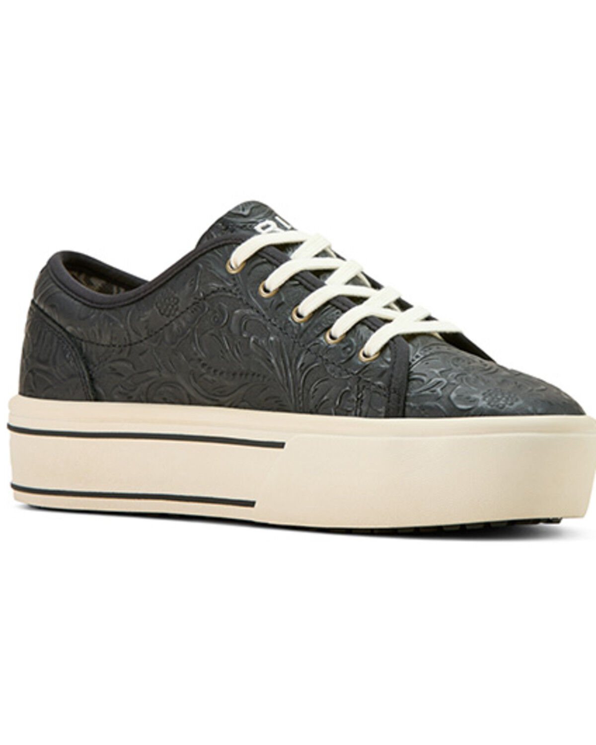 Image #1 - Ariat Women's Skylar Embossed Casual Shoes, Black, hi-res