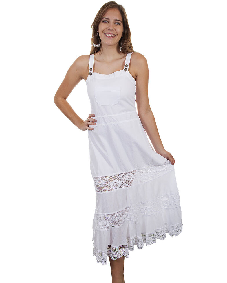 Cantina by Scully Women's White Front Pocket Maxi Dress, White, hi-res