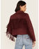 Image #4 - Shyanne Women's Faux Suede Fringe Jacket, Maroon, hi-res