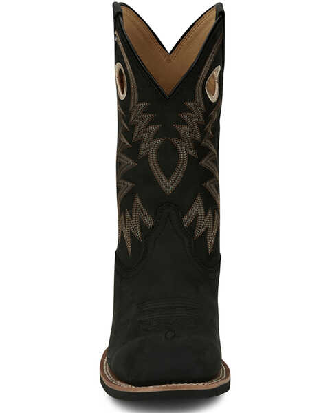 Image #4 - Justin Men's Shane Frontier Performance Western Boots - Broad Square Toe , Black, hi-res