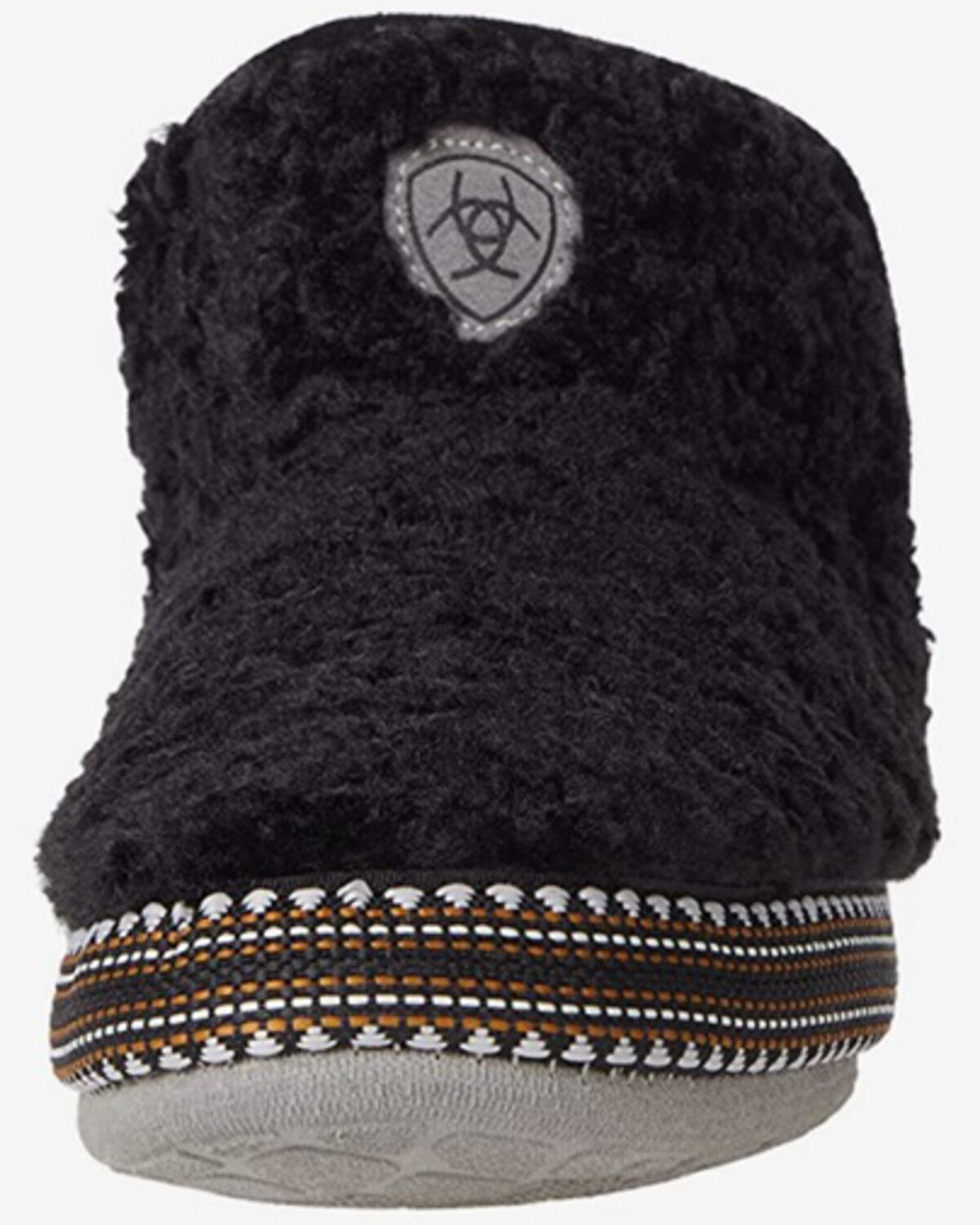 Image #3 - Ariat Women's Fleece Denim Slippers - Moc Toe, Black, hi-res