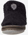 Image #3 - Ariat Women's Fleece Denim Slippers - Moc Toe, Black, hi-res