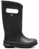 Image #2 - Bogs Boys' Plush Rain Boots - Round Toe, Black, hi-res
