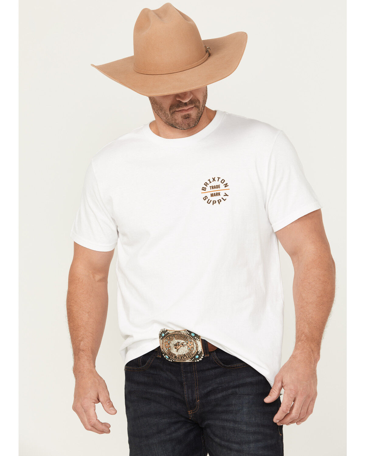 Image #2 - Brixton Men's Oath Short Sleeve Graphic T-Shirt, White, hi-res