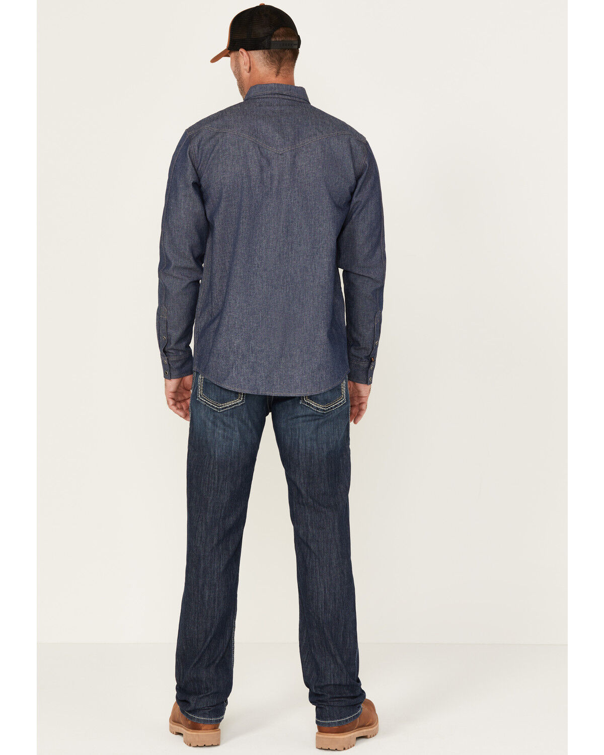 Image #3 - Ariat Men's FR M4 Inherent Boundary Low Rise Bootcut Jeans, Blue, hi-res