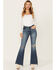 Image #1 - Ariat Women's Medium Wash High Rise Thea Flare Jeans, Medium Wash, hi-res