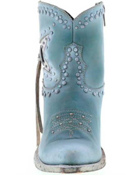 Image #4 - Liberty Black Women's Dolores Studded Western Boots - Snip Toe, Blue, hi-res