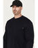 Image #2 - Hawx Men's FR Long Sleeve Pocket Henley - Big & Tall, Navy, hi-res