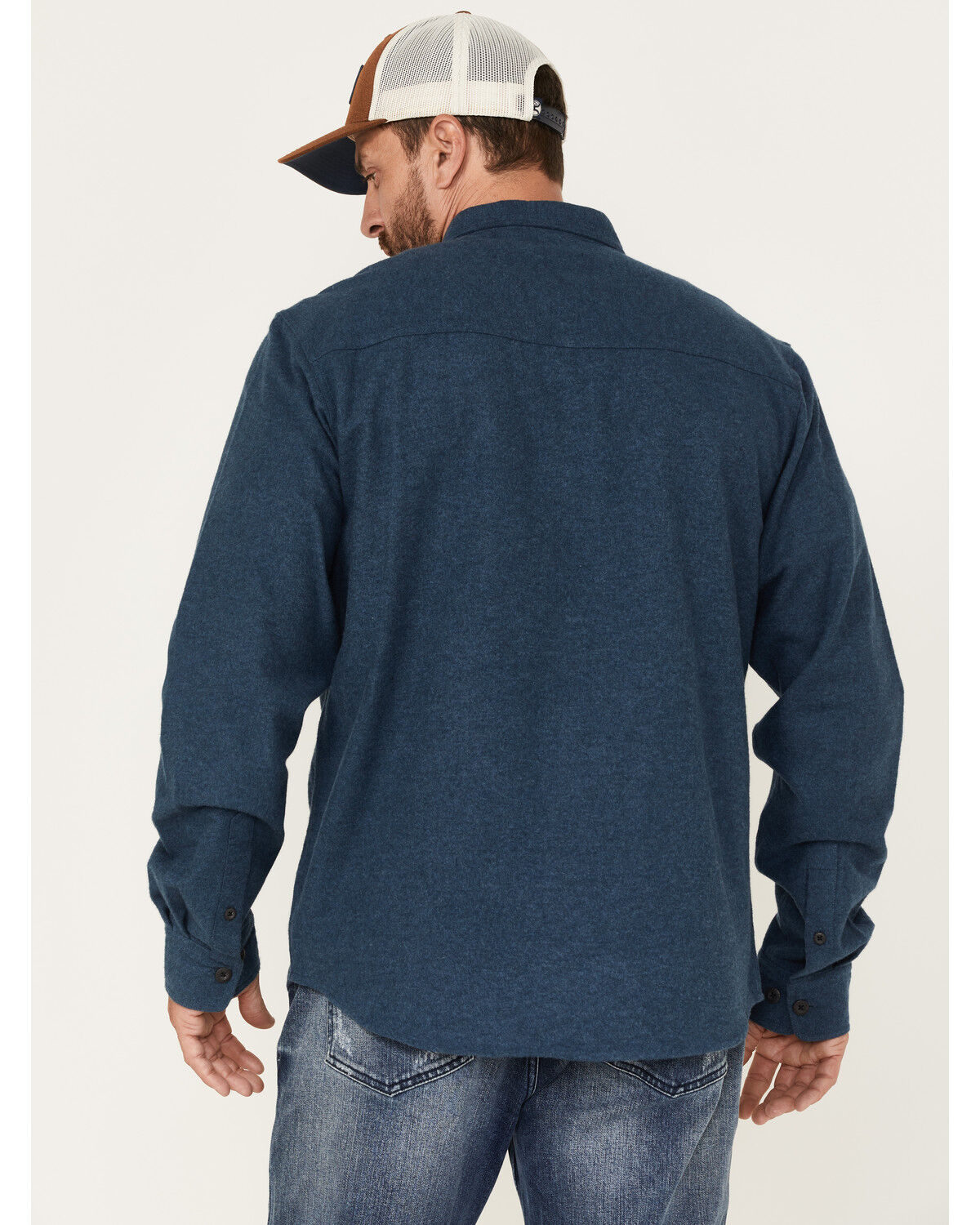 Image #4 - Dakota Grizzly Men's Chamois Button Down Long Sleeve Shirt, Blue, hi-res