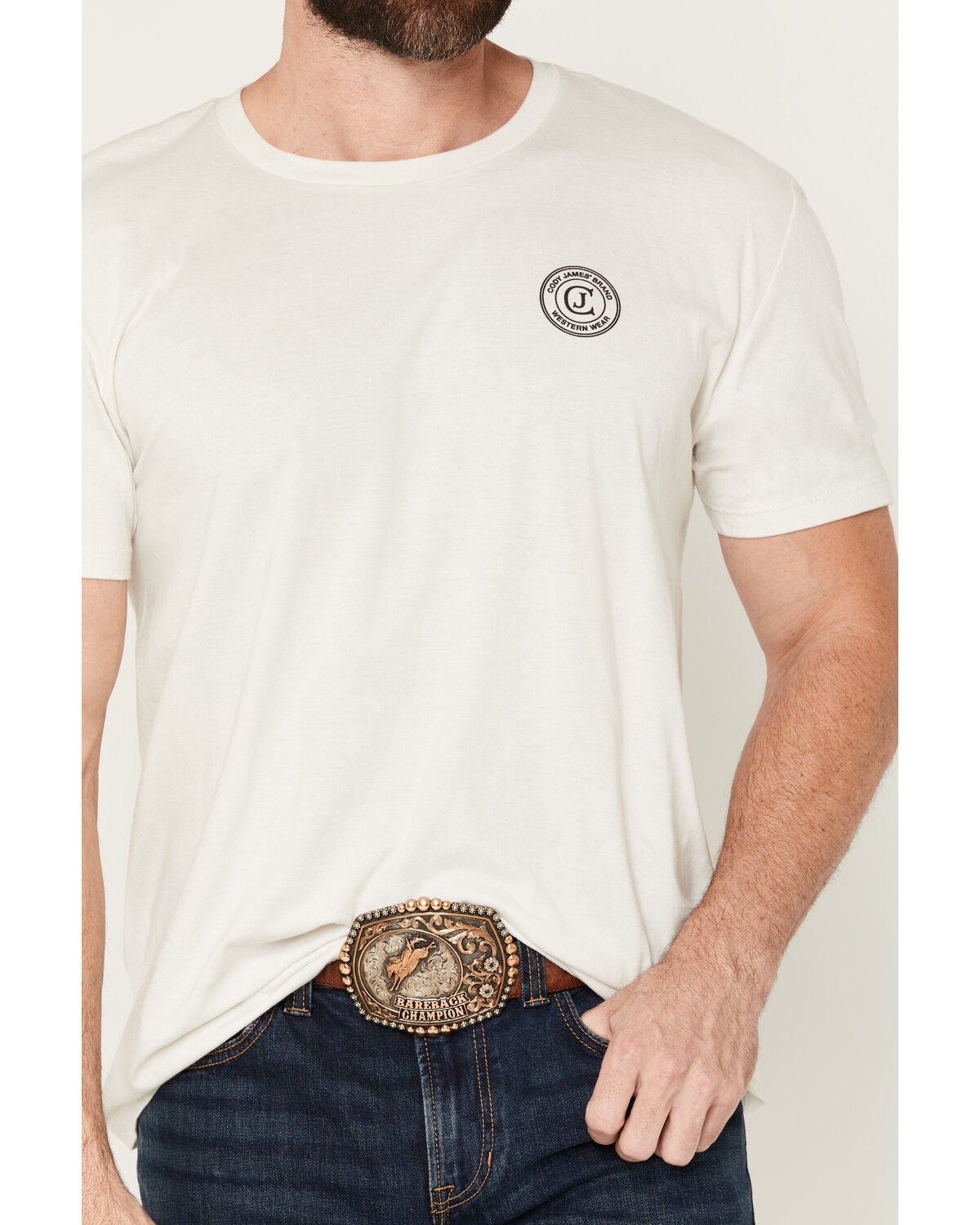 Image #4 - Cody James Men's Original Cowboy Short Sleeve Graphic T-Shirt, Natural, hi-res