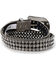 Image #2 - Shyanne Women's Rhinestone Filigree Leather Belt, Silver, hi-res