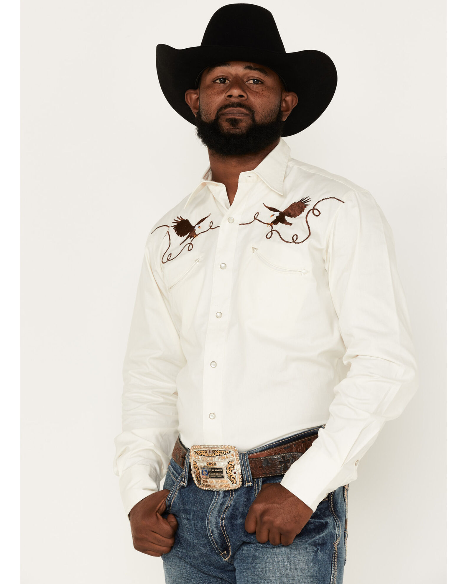 Roper Men's Embroidery Western Snap Shirt