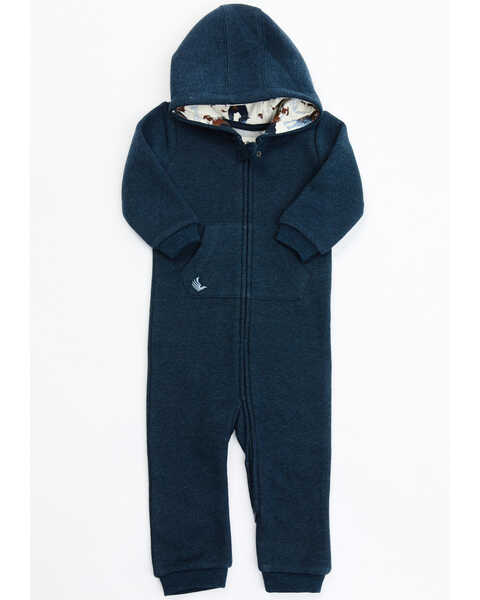Cody James Infant-Boys' Cowboy Hooded Coverall Navy Onesie, Navy, hi-res