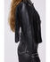 Image #2 - Azalea Wang Women's Faux Leather Studded Fringe Cropped Jacket, Black, hi-res