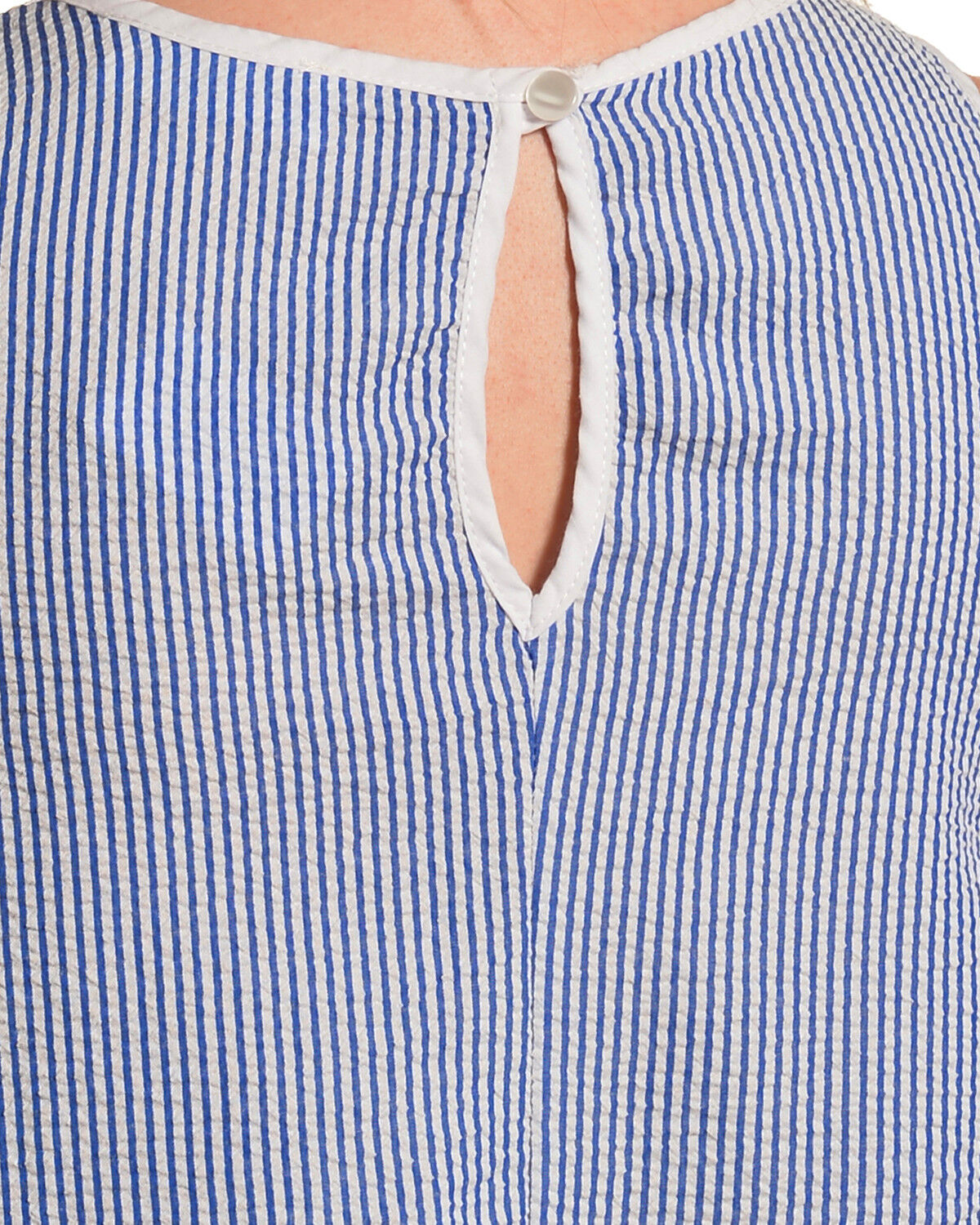 Image #3 - CES FEMME Women's Striped Sleeveless Top, Blue, hi-res