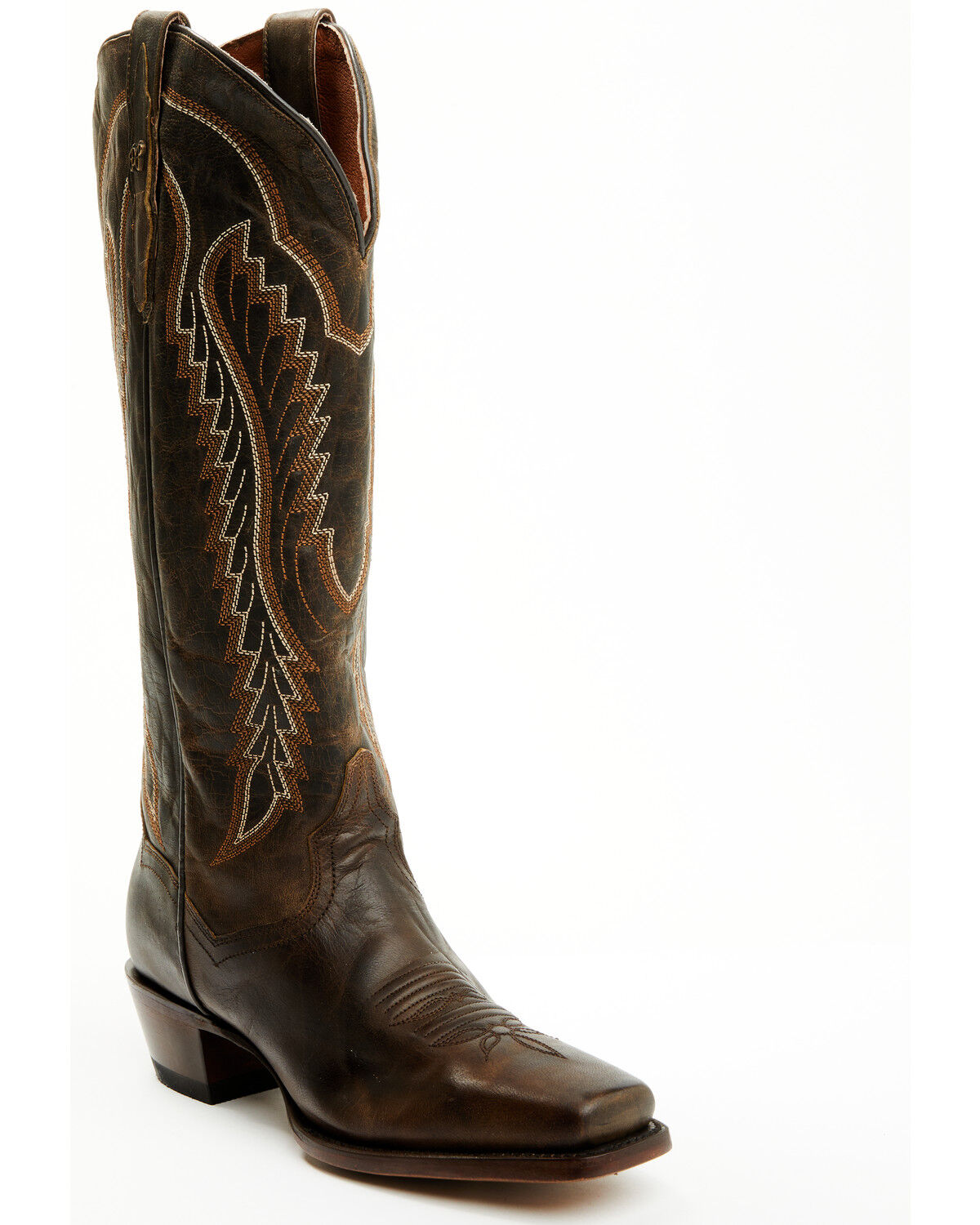 Image #1 - Dan Post Women's Whispering Wind Tall Western Boots - Square Toe, Brown, hi-res