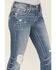 Image #4 - Miss Me Women's Medium Wash Mid Rise Americana Pocket Bootcut Stretch Denim Jeans, Medium Wash, hi-res