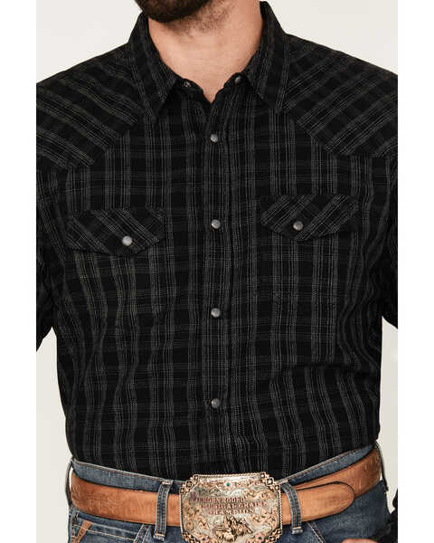 Image #3 - Blue Ranchwear Men's Twill Long Sleeve Snap Shirt, Black, hi-res