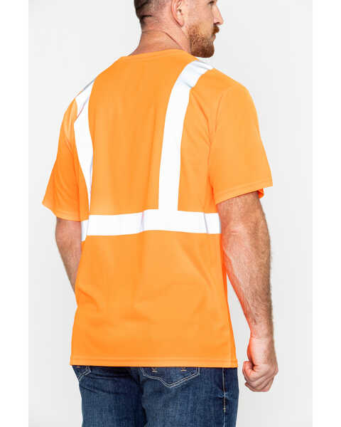 Image #2 - Hawx Men's Short Sleeve Reflective Work Tee - Big & Tall, Orange, hi-res