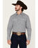 Image #1 - Gibson Trading Co Men's Sprout Geo Print Long Sleeve Snap Stretch Western Shirt, White, hi-res