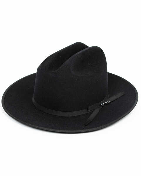 Stetson Open Road 6X Felt Western Fashion Hat, Black, hi-res