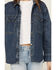Image #3 - Ariat Women's Long Sleeve Button-Down Denim Shacket, Blue, hi-res