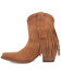 Image #3 - Dingo Women's Fandango Fringe Suede Western Booties - Snip Toe, Camel, hi-res
