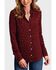 Image #1 - Stetson Women's Western Ditsy Printed Long Sleeve Snap Western Shirt, Wine, hi-res