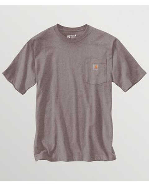 Image #1 - Carhartt Men's Loose Fit Heavyweight Logo Pocket Work T-Shirt, Light Purple, hi-res