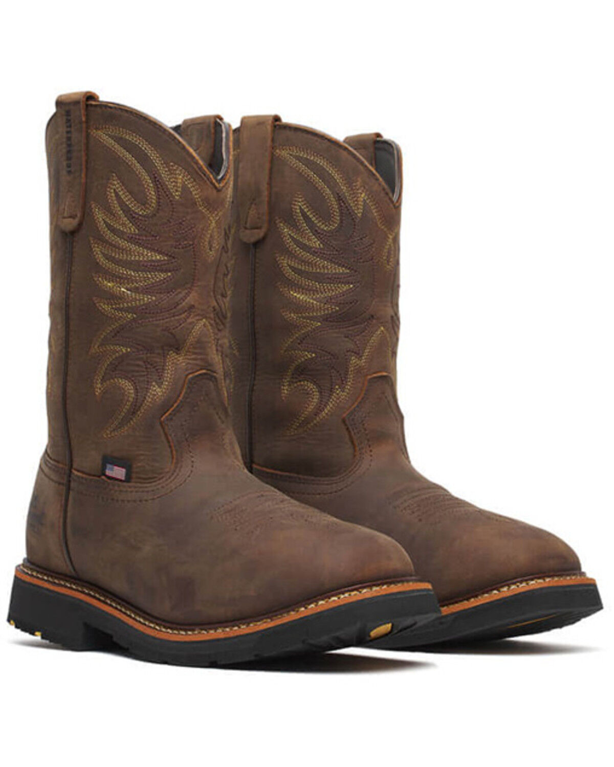 Image #1 - Thorogood Men's 11" Waterproof Wellington Work Boots - Composite Toe, Brown, hi-res