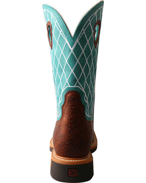 Image #4 - Twisted X Men's Lite Western Work Boots - Soft Toe, Brown, hi-res
