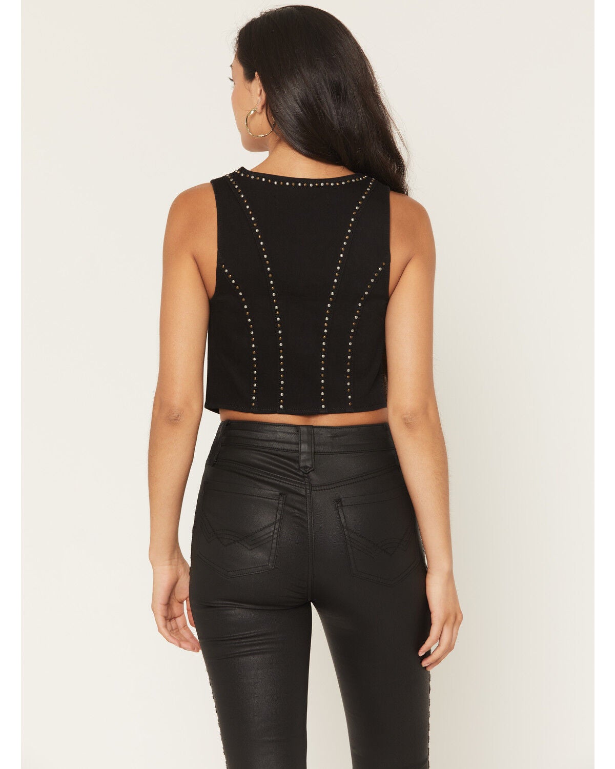Image #4 - Idyllwind Women's Studded Button-Down Vest, Black, hi-res