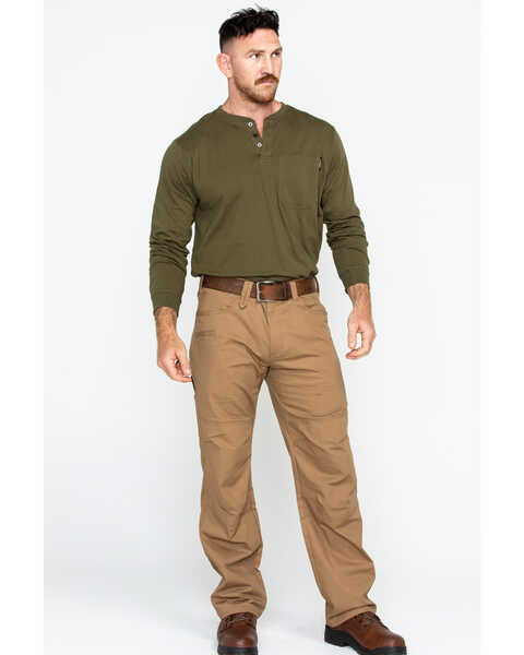 Image #6 - Hawx Men's Stretch Ripstop Utility Work Pants , Brown, hi-res