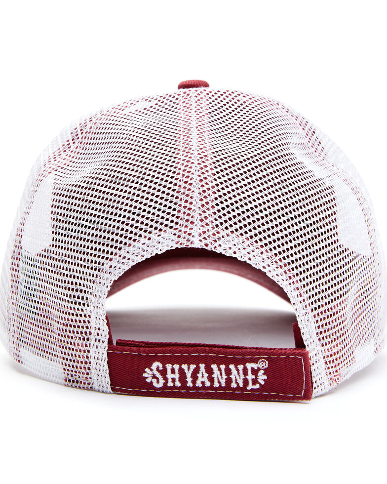 Shyanne Women's I Love America Embroidered Mesh-Back Ball Cap , Red, hi-res