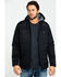 Cody James Men's Round Up Two Tone Western Styled Hooded Winter Puffer Coat , Black, hi-res