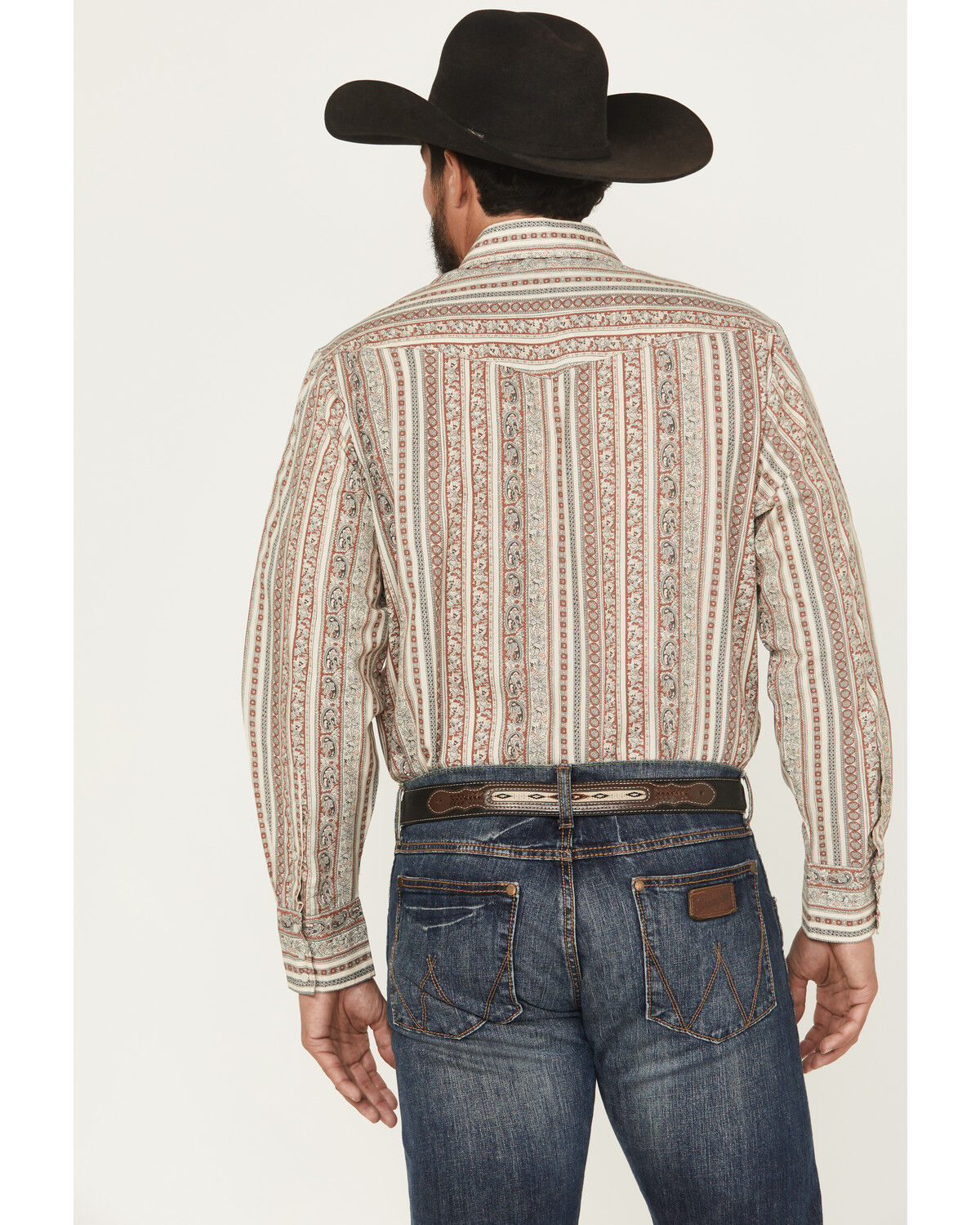 Image #4 - Roper Men's Wallpaper Floral Print Long Sleeve Snap Stretch Western Shirt, Multi, hi-res