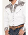 Image #3 - Scully Men's Embroidered Gunfighter Long Sleeve Snap Western Shirt, Steel, hi-res