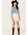 Image #1 - Shyanne Girls' Fringe Skirt, Ivory, hi-res