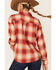 Image #3 - Levi's Women's Scarlet Flame Plaid Print Long Sleeve Button Down Western Flannel Shirt, Red, hi-res