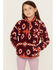 Image #1 - Wrangler Girls' Southwestern Print Sherpa Pullover , , hi-res