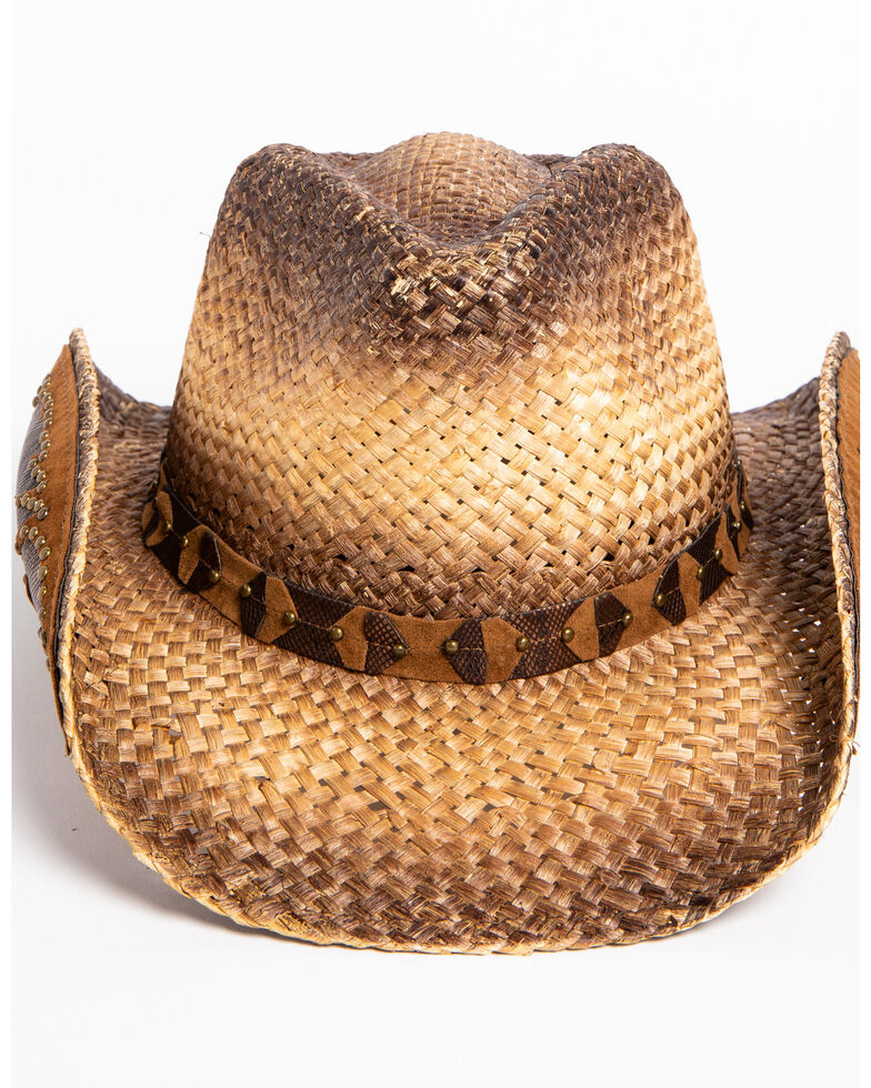 Shyanne Women's Rustic Tan Straw Hat, Brown, hi-res