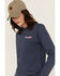 Image #4 - Wrangler Women's FR Americana Long Sleeve Graphic Work T-Shirt, Navy, hi-res