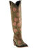 Image #1 - Botas Caborca for Liberty Black Women's Garden Embroidered Floral Western Tall Boots - Snip Toe , Tan, hi-res