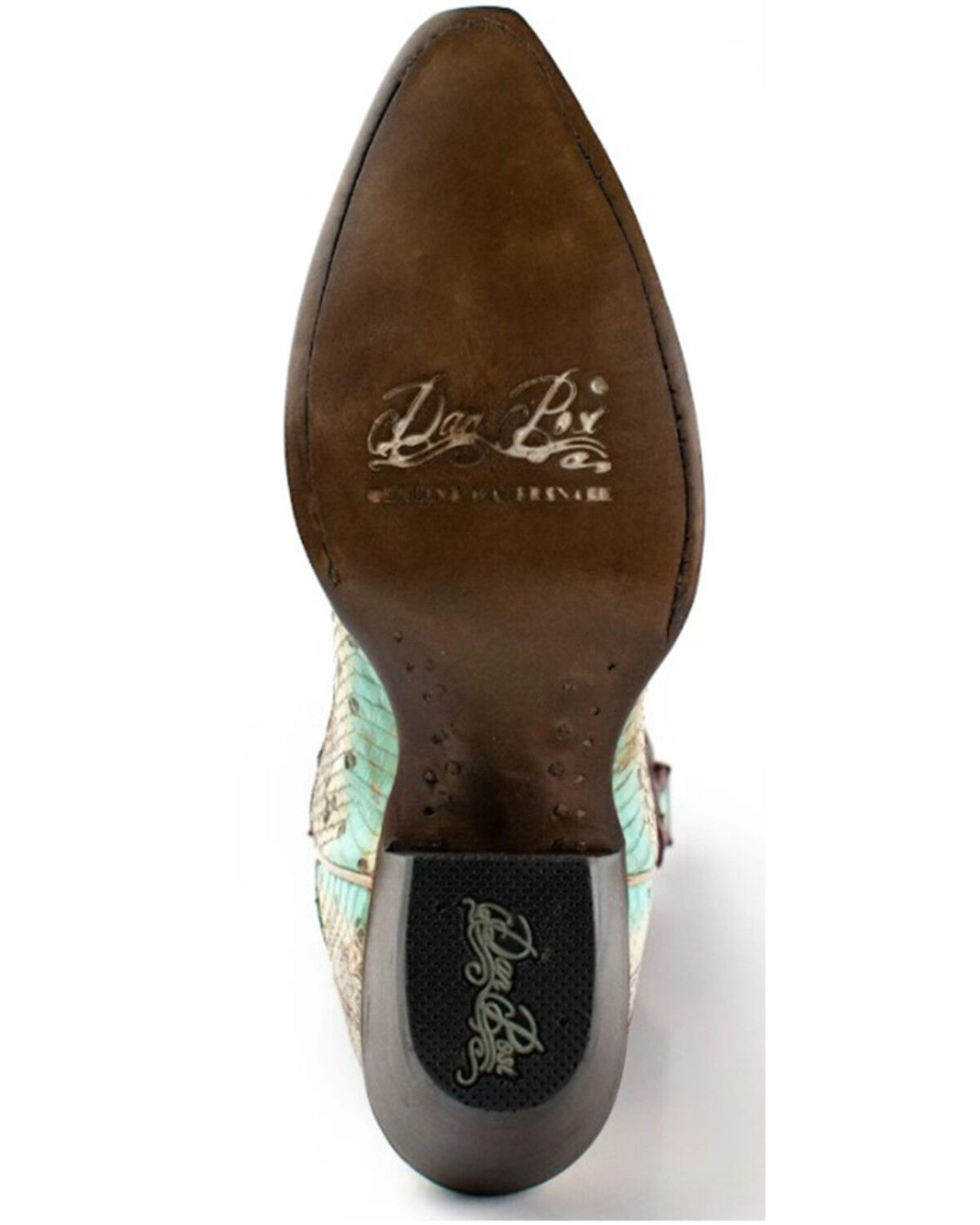 Image #7 - Dan Post Women's Watersnake Western Boots - Snip Toe, Green/silver, hi-res