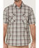 Carhartt Men's Rugged Flex Steel Plaid Print Relaxed Short Sleeve Snap Western Shirt , Steel, hi-res