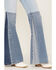 Image #3 - Shyanne Women's Two Tone Seamed Light Wash High Rise Flare Jeans, Dark Wash, hi-res