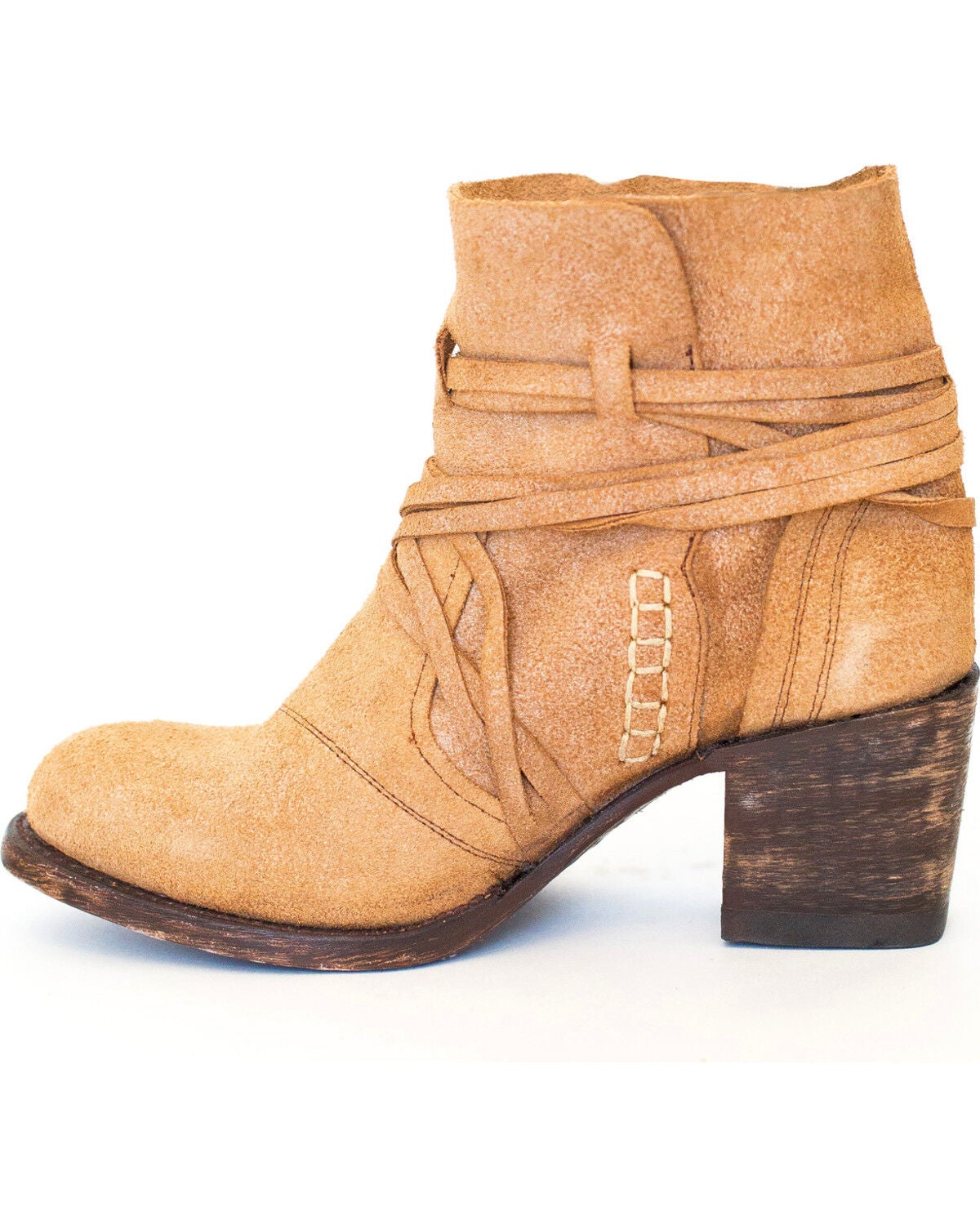 Image #3 - Miss Macie Women's Katie Jo Suede Booties - Round Toe, , hi-res