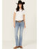 Image #1 - Wrangler Women's Nadia Medium Wash Mid Rise Ultimate Riding Bootcut Stretch Denim Jeans , Medium Wash, hi-res