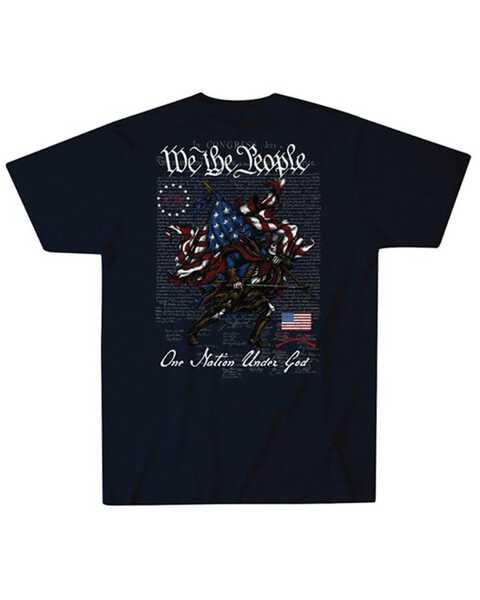Howitzer Men's Nation Under God Short Sleeve Graphic T-Shirt , Navy, hi-res